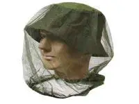 A mannequin head sporting a head net hat.
