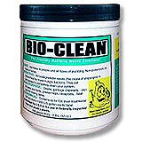 A bottle of bio-clean.