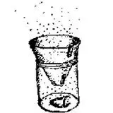 An illustration of a funnel fruit fly trap.