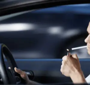 smoker in car