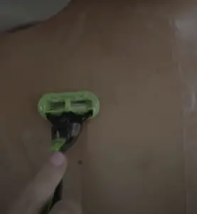 shaving back